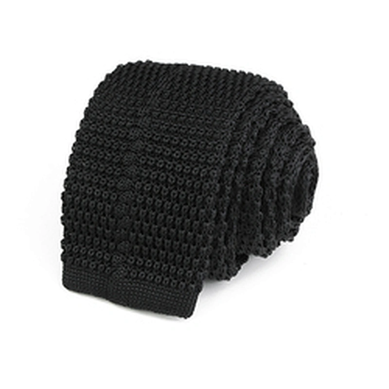 Corbatas Por Mayoreo Classic Silk Knitted Tie Men Plain Stripe Silk Knit Ties