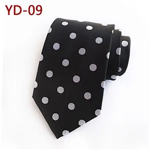 Casual Fashion Mens Ties Necktie Custom Logo Dot Ties For Men Italian Polyester Jacquard Cravates Pour Hommes