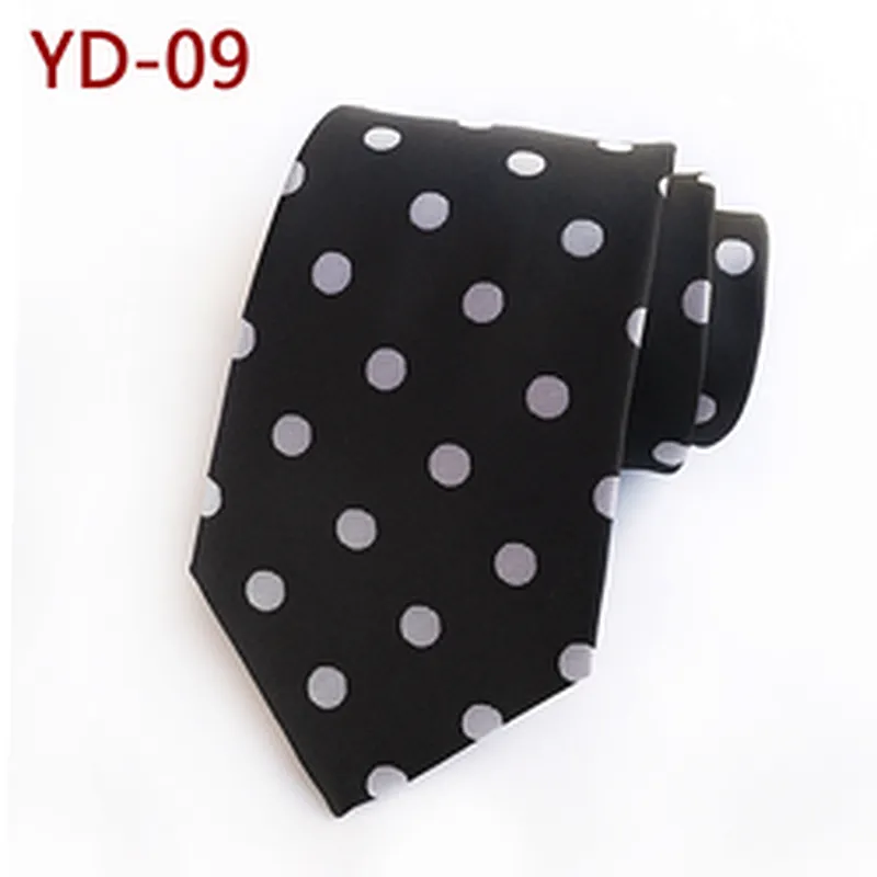 Casual Fashion Mens Ties Necktie Custom Logo Dot Ties For Men Italian Polyester Jacquard Cravates Pour Hommes