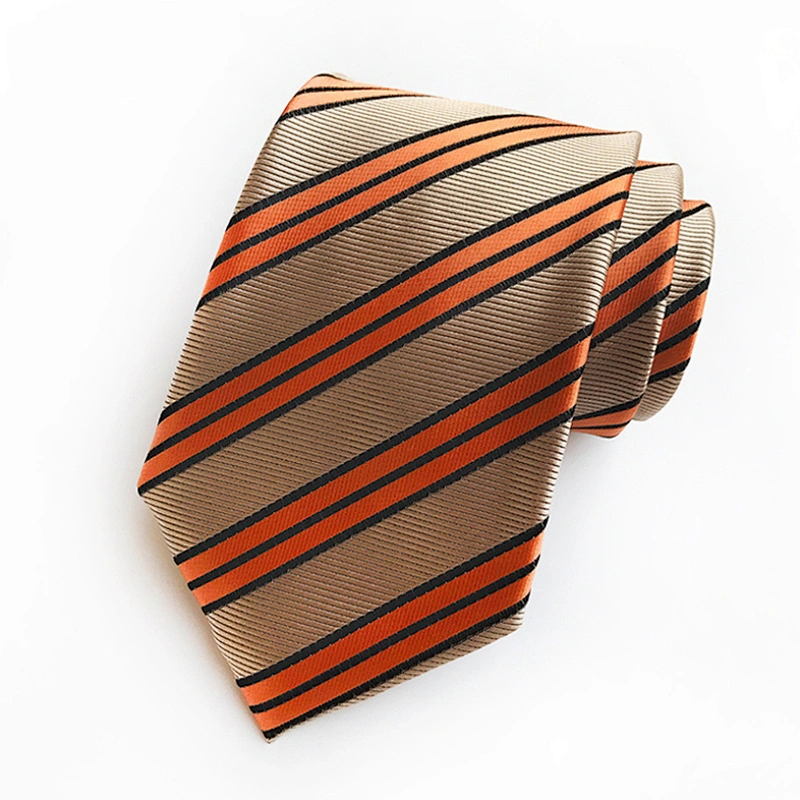 Luxury Necktie Mens Paisley Stripe Cravate Pour Homme Polyester Woven Neck Ties For Men Italian