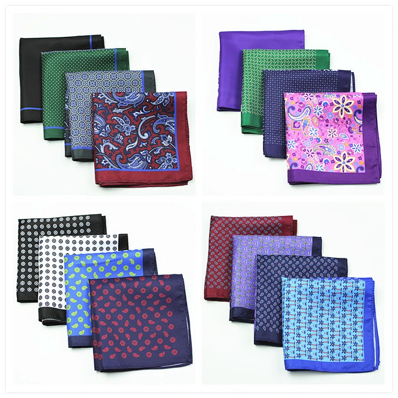 Custom fashion digital printing Pocket Square