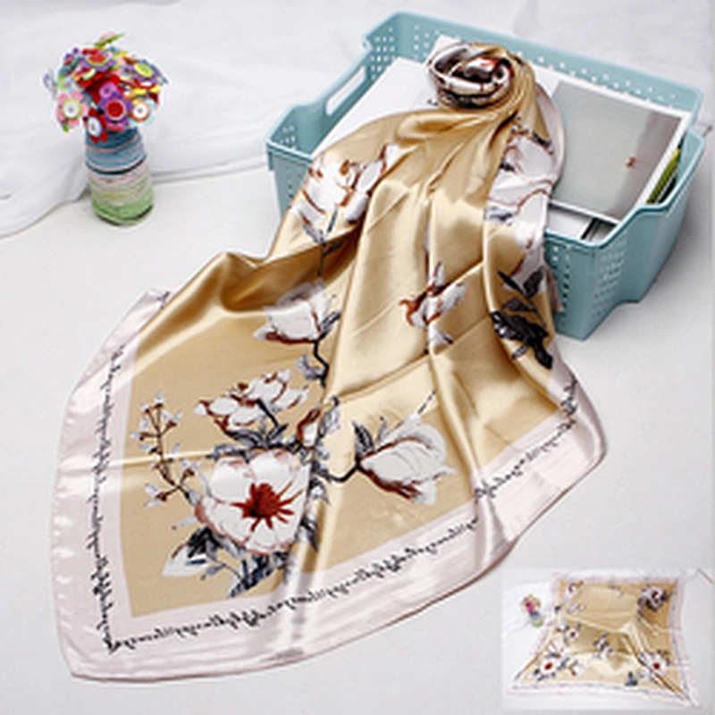Supplier Tudung Bawal Printed Stylish Scarf For Women Silk Custom Under Hijab Headscarf
