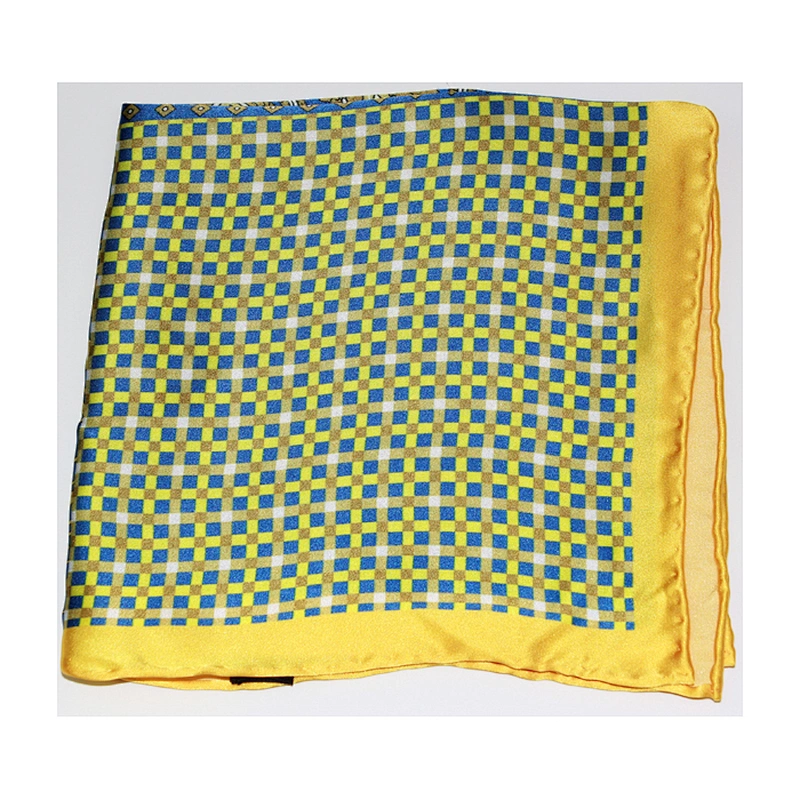 fashion hand made stylish handkerchief HAND ROLLED floral pocket square satin fabric DPS4938A