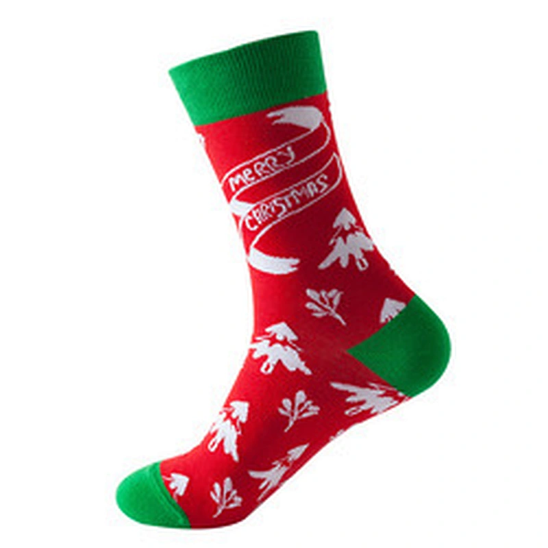 Wholesale men Christmas knitting Woven socks Snowman Santa cartoon socks Unisex European and American style Christmas socks