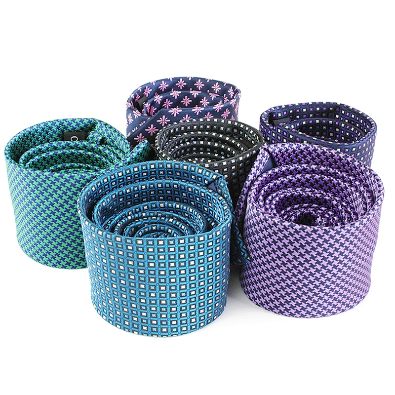 Custom Casual Fashionable Neck Tie Gift Set Polyester Ties Dot Jacquard Cravate Homme Men Necktie Ties For Men Italian