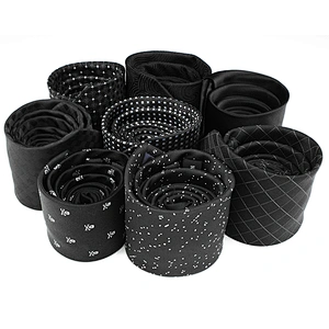 China Manufacturer High Quality Wholesale Custom Logo Black Silk Ties For Men