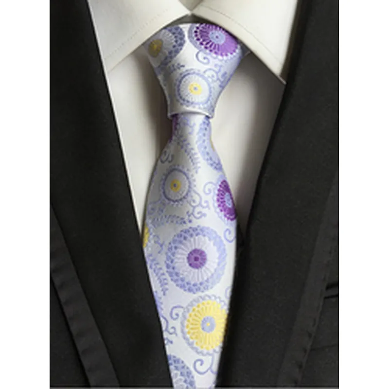Wholesale Gravata Masculina Luxury Jacquard Silk Ties For Men Casual Necktie Stripe Cravates Homme