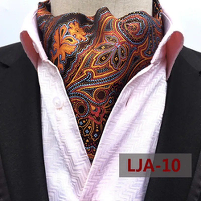 Classic Paisley Cravate Homme Casual Dot Folard Mens Ascot Polyester Jacquard Woven Ties For Men Italian