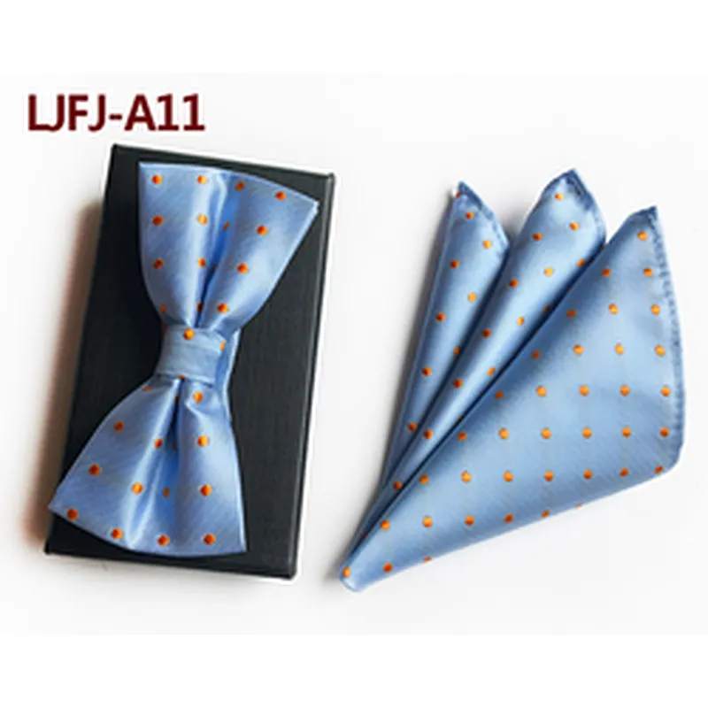 Casual Mens Bow Ties and Hanky Sets Custom Pocket Squares for Men Paisley Men Bow Tie Sets Handkerchief Set