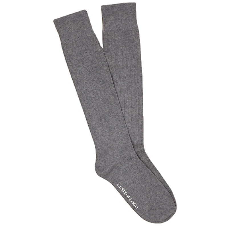 custom high quality men and women Long  tube solid color socks men knee high socks