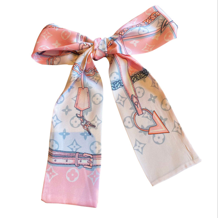 Custom Personalized Satin Hair Scarf Fresh Foulard Pour Femm Voil Custom Logo Other Scarves & Shawls