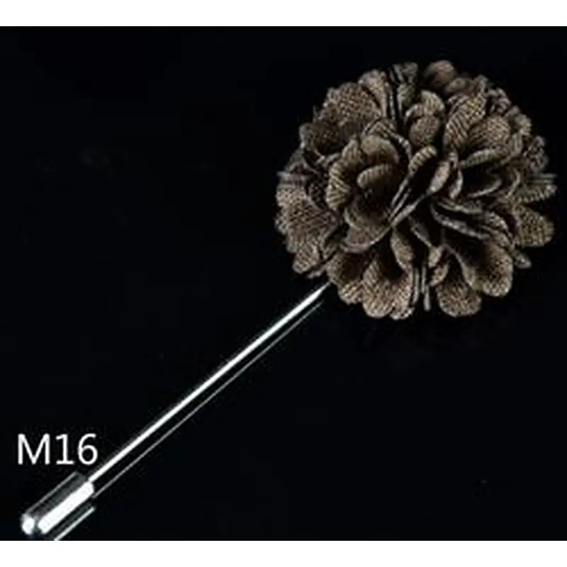 Wholesale lapel flower pin Fashionable groom boutonniere wedding Custom lapel flower pins for suit men