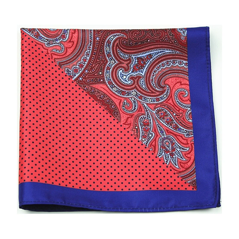paisley handkerchief hand rolled pocket square for party DPS5382