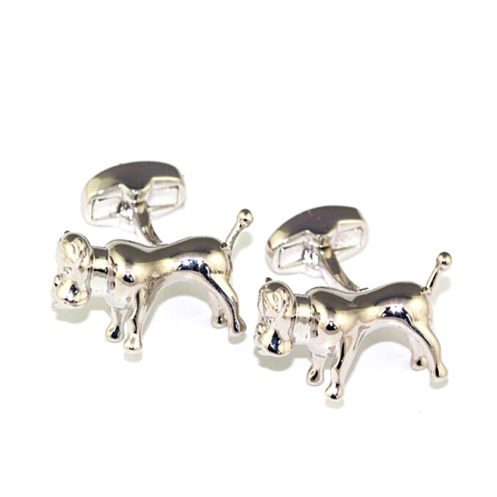 Animal Dog Cufflinks Sliver New Product Cute Mens Cuff Links or Tie Clips Custom