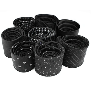 China Manufacturer High Quality Wholesale Custom Logo Black Silk Tie