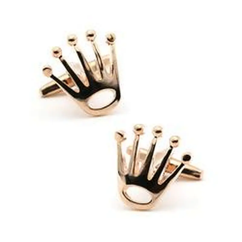 High quality novelty vitality gold crown cufflinks for men