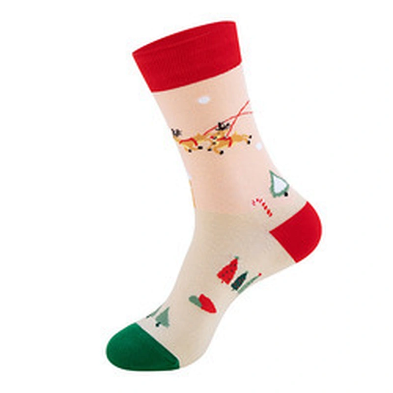 Wholesale men Christmas knitting Woven socks Snowman Santa cartoon socks Unisex European and American style Christmas socks