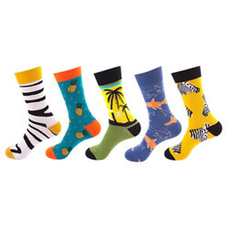 Wholesale Cotton Colorful Fruit Animal Festival Funny Crew Women Men Custom Unisex Funny Socks