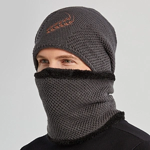2021 fashion wholesale custom men ladies jacquard knitted winter hat and scarf set