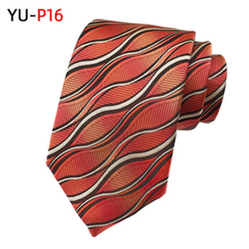Fashion Grid Neck Ties For Men Polyester Cravate Pour Homme Custom Neckties Men Jacquard Woven