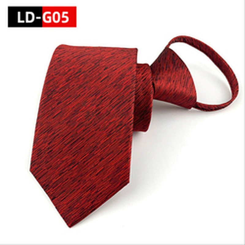 Wholesale Neck Tie Lazy Adjustable Elastic Fashionable No Tie Zipper Slim Ties For Men Jacquard Necktie With Zipper