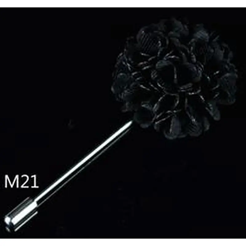 Wholesale lapel flower pin Fashionable groom boutonniere wedding Custom lapel flower pins for suit men