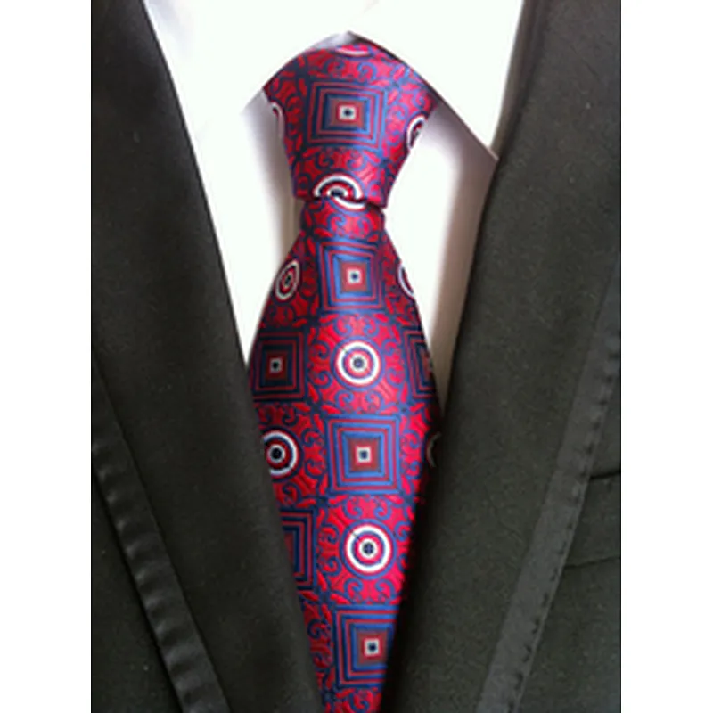 Wholesale Business Silk Ties Formal Stripe Silk Neckties Men Polyester Jacquard Woven Cravate Homme