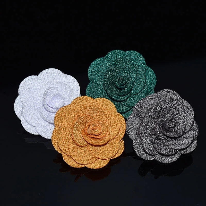 Custom Wedding Corsage Flower Fashionable Channel Brooch CC Brooch Pins Channel Graduation Lapel Pins For Suit Men