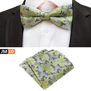 Casual Pocket Squares for Men Floral Men Bow Tie Sets Handkerchief Set Custom Mens Bow Ties and Hanky Sets