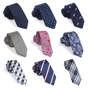 wholesale high quality jacquard striped silk polyester neck ties for men