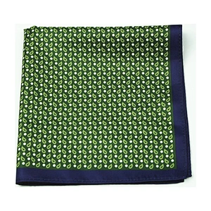 cheap hot sale print hanky blue paisley fabric with border DPS5420