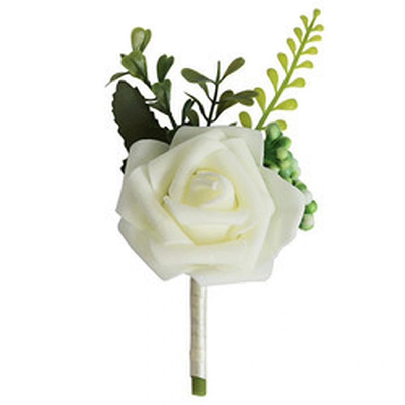 Fashion groom boutonniere Wholesale Wedding Corsage Flower Pins Brooches Mens Lapel Pin Custom