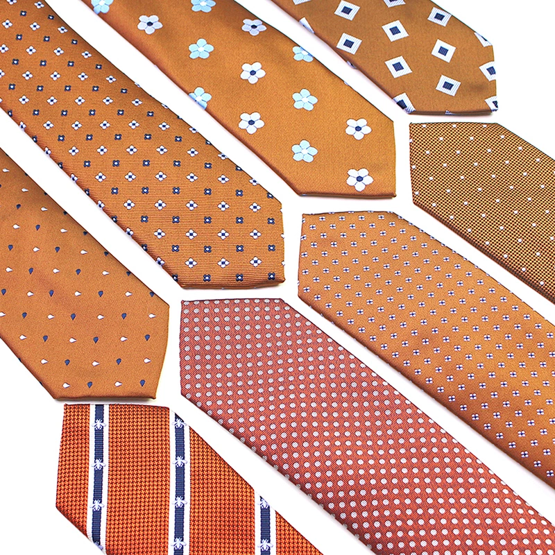 Custom Neckties Men Casual Skinny Tie Yellow Silk Ties Wholesale gravatas Slim Tie Men