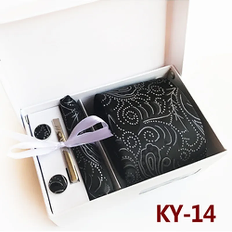 Floral Neckties With Pocket Squares Custom Men Ties and Hanky Set Casual Tie Clip Pocket Square and Cufflink Set Gift Box