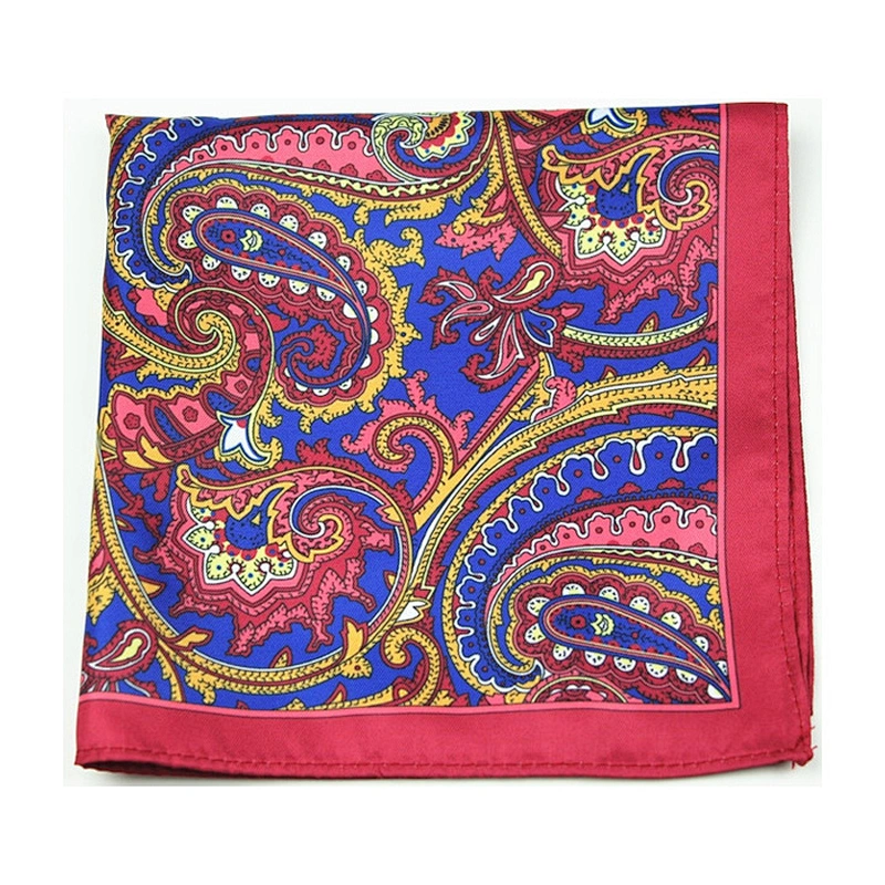 paisley hanky satin silk hankyscarlet hanky DPS5355