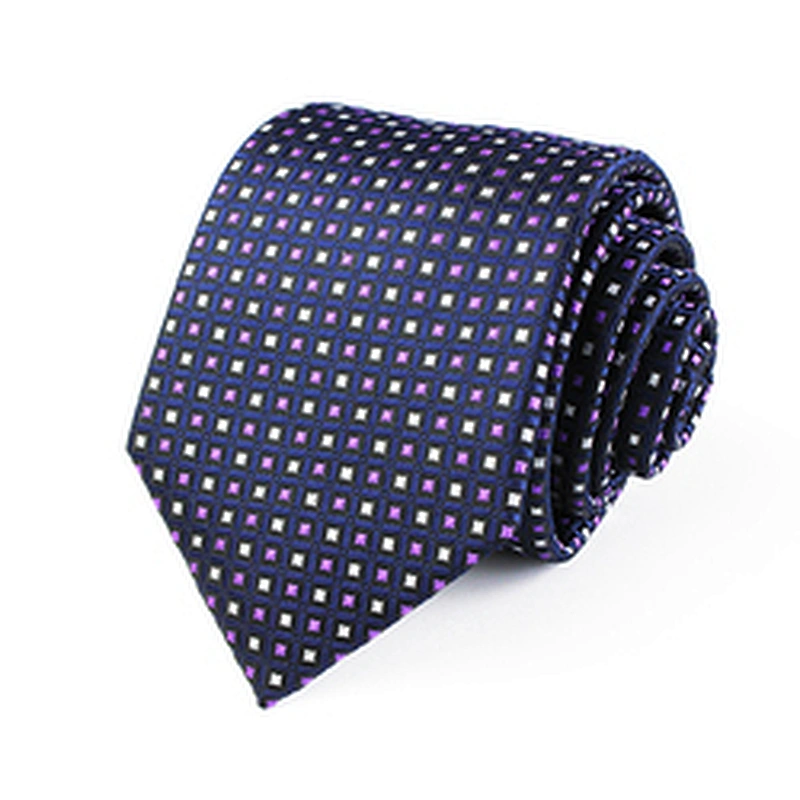 Custom Casual Fashionable Neck Tie Gift Set Polyester Ties Dot Jacquard Cravate Homme Men Necktie Ties For Men Italian