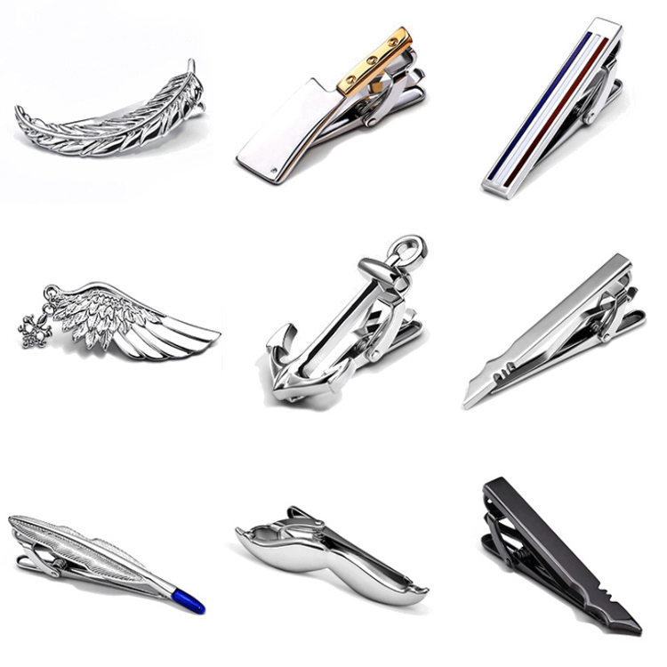 fancy tie pins for men sublimation tie tack clutch tie clips for men