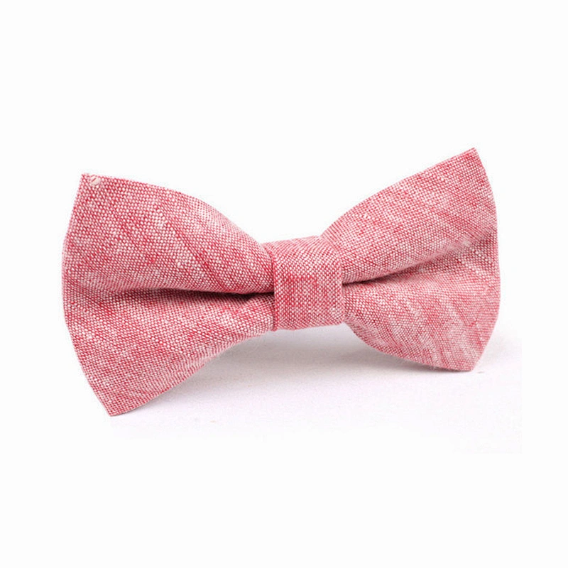 fashion custom linen and cotton black suit bow ties