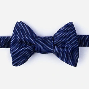 customized fashion dark blue self tie bow tie for men