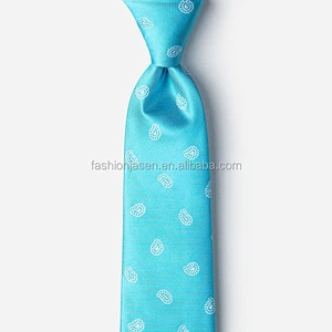 high quality classical popular mens red paisley silk tie