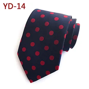 Custom Fashion Mens Ties Necktie Dot Cravates Pour Hommes Polyester Jacquard Ties For Men Italian