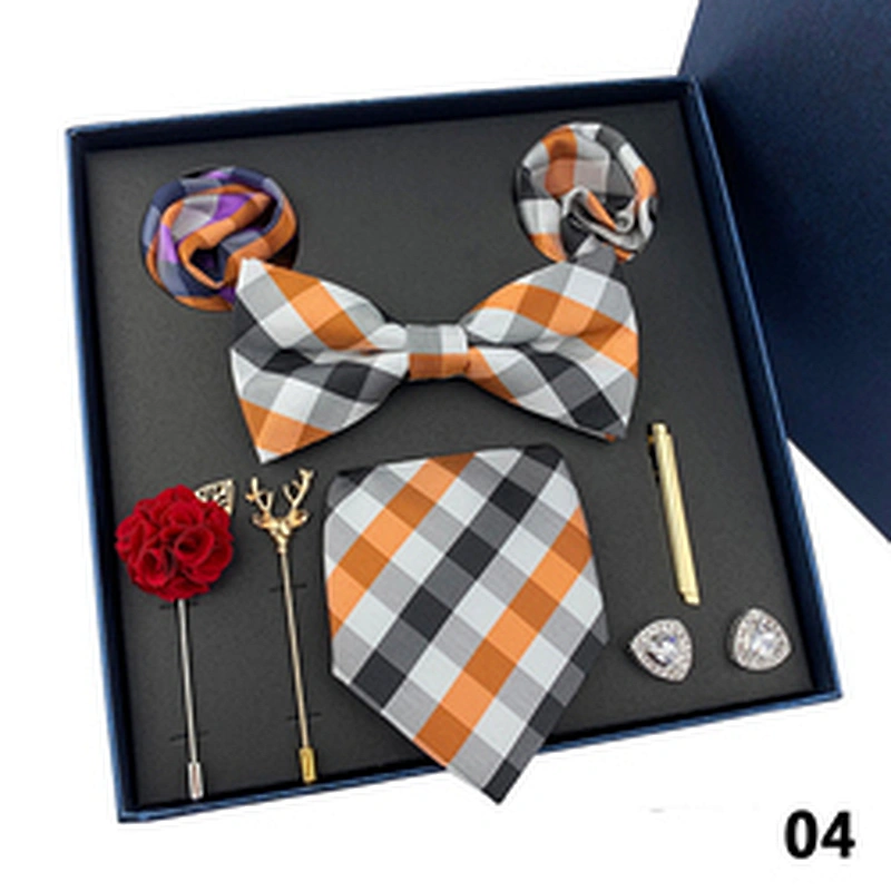 fashion silk polyester tie and cufflinks set