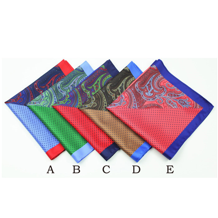 paisley handkerchief hand rolled pocket square for party DPS5382