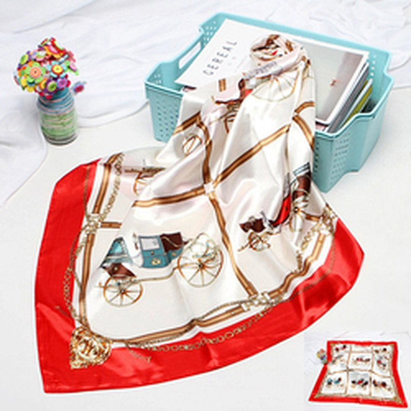 Supplier Tudung Bawal Printed Stylish Scarf For Women Silk Custom Under Hijab Headscarf