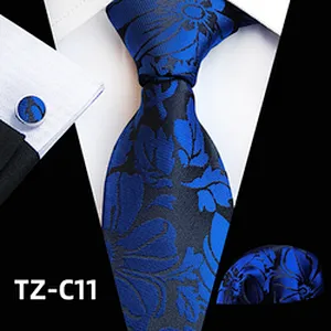 Yellow Neckties With Pocket Squares Fashion Men Ties and Hanky Set Plant Tie Pocket Square and Cufflink Set