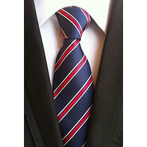 Wholesale Gravata Masculina Luxury Jacquard Silk Ties For Men Casual Necktie Stripe Cravates Homme