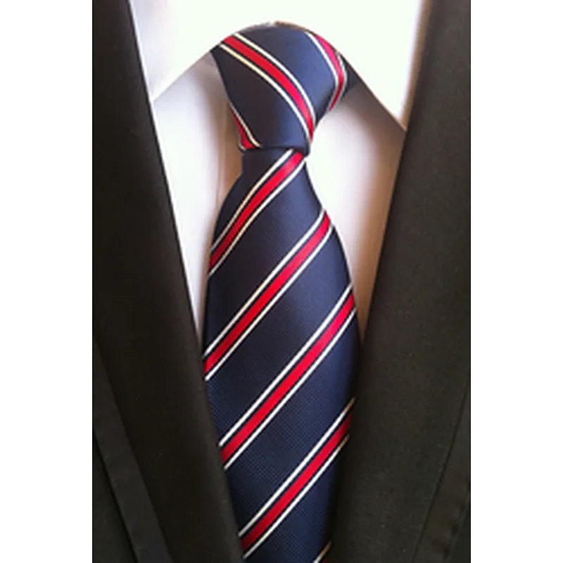 Wholesale Gravata Masculina Luxury Jacquard Silk Ties For Men Casual Necktie Stripe Cravates Homme