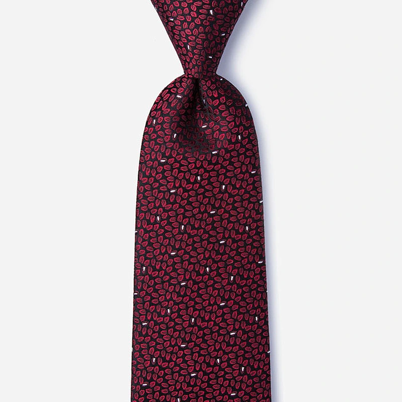 latest high quality classical custom fashion red silk neck ties