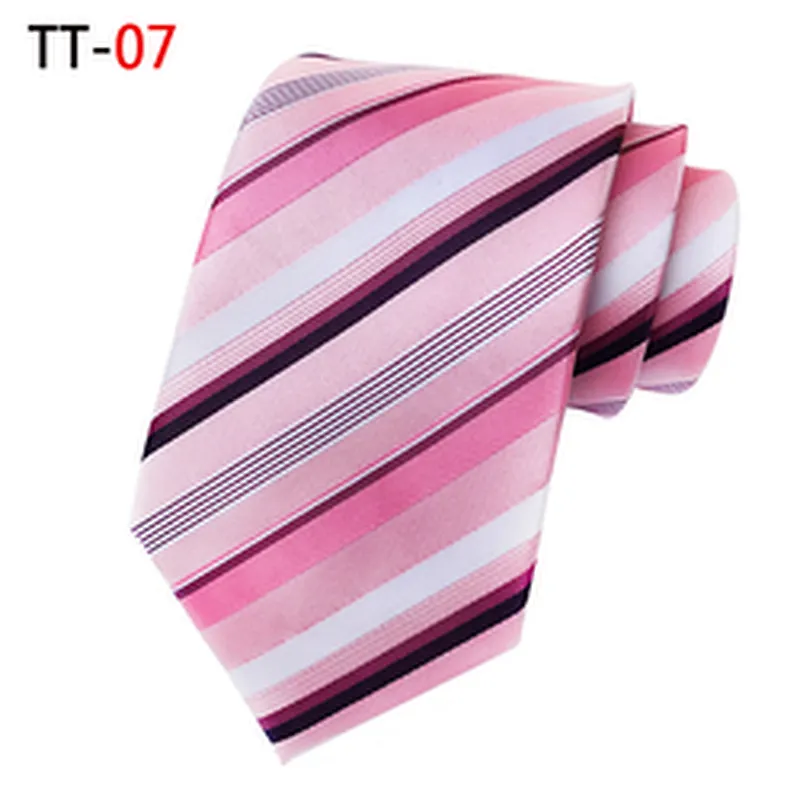 Fashion Striped Neck Ties For Men Casual Necktie Set Gift Box Custom Logo Polyester Woven Corbatas Hombres