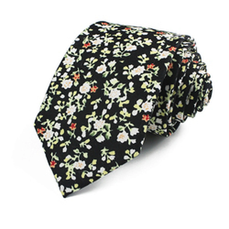 Chinese Classical Style Neck Ties For Men Casual Floral Ties Men Set Cotton Ties Men Necktie Set Gift Box